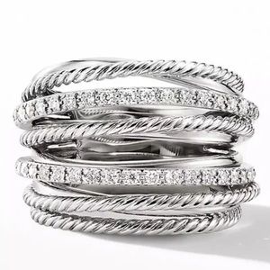 NEW MULTI LAYER 925 STERLING SILVER RING, CUTE RING, SHINY RING.